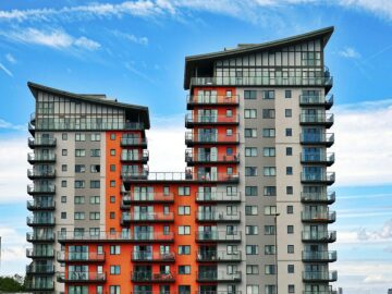 A modern apartment building and leasehold property